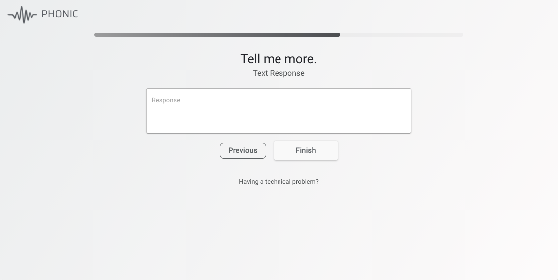 open text question screenshot